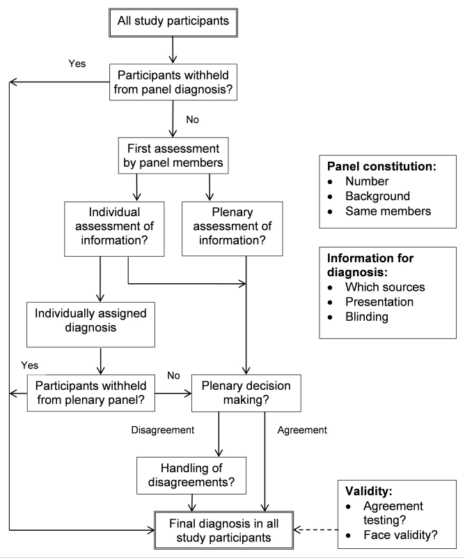 Flowchart of options to consider when planning and conducting panel diagnosis.