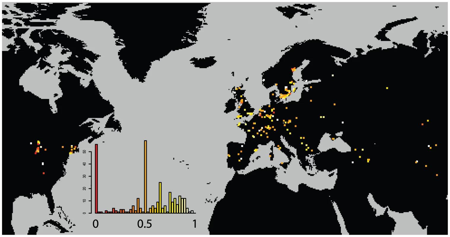 Distribution of haplogroup diversity by field site.