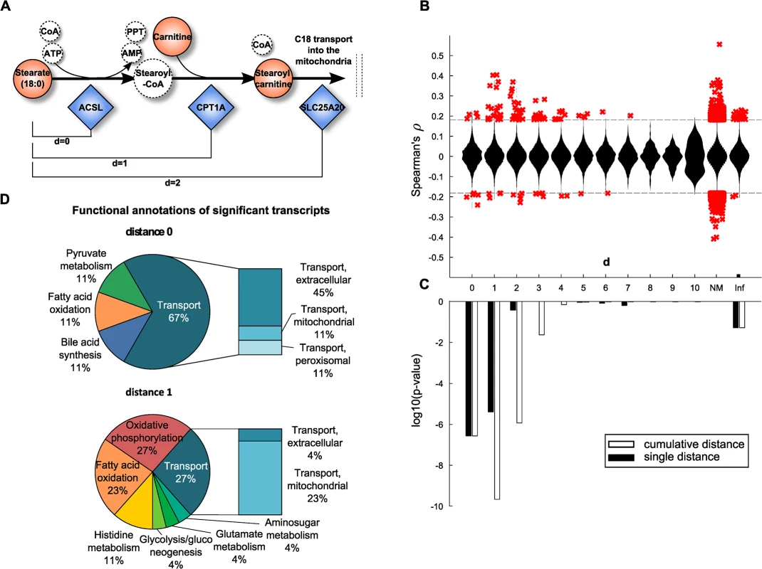 Model-based evaluation of metabolite-mRNA correlations.