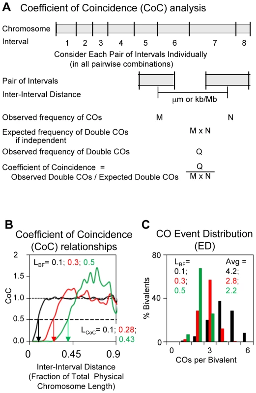 Descriptors of CO patterns: Coefficient of Coincidence (CoC) and Event Distribution (ED).