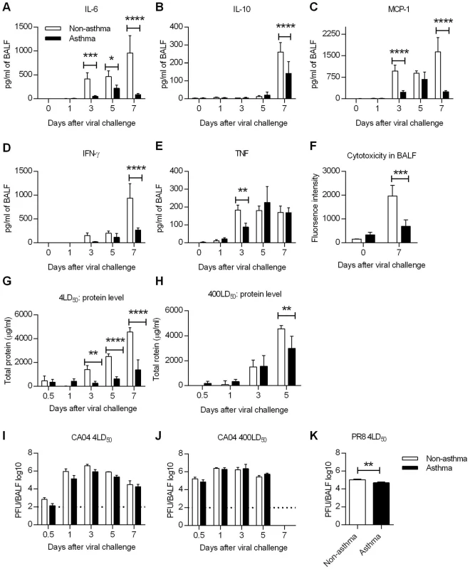Influenza virus induced immunopathology is reduced in asthmatic mice.