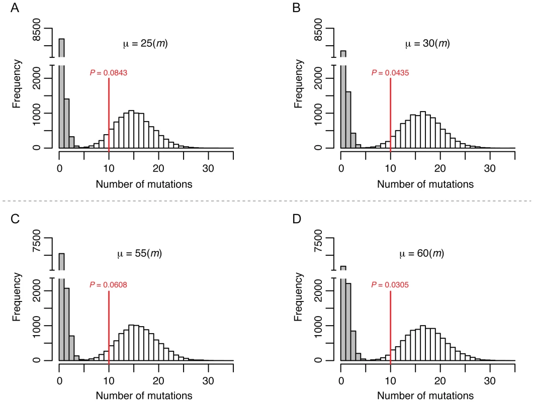 Simulation to estimate the upper limit for the meiotic mutation rate.