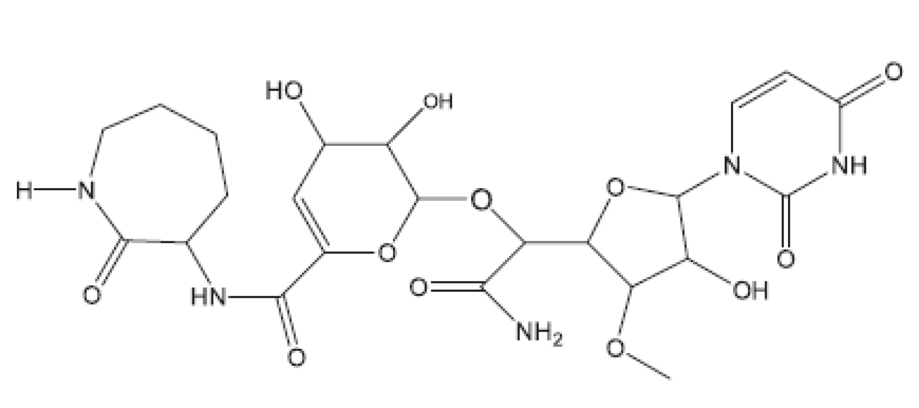 Capuramycin – inhibitor syntézy arabinogalaktanu a peptidoglykanu