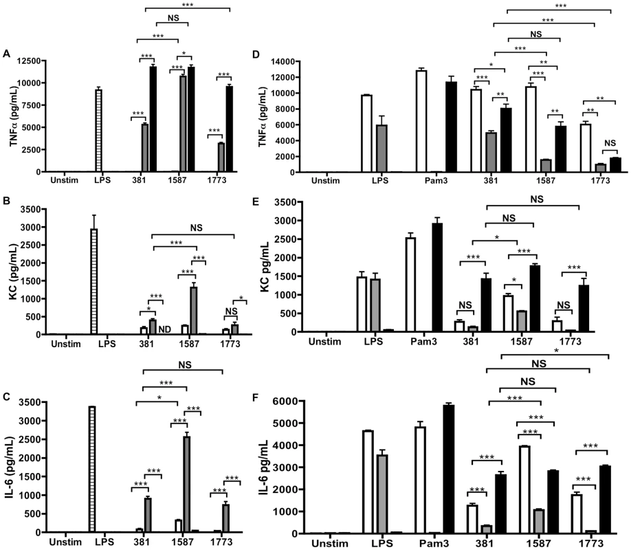 Expression of antagonistic or inert lipid A attenuates the production of NFkB-dependent proinflammatory mediators.