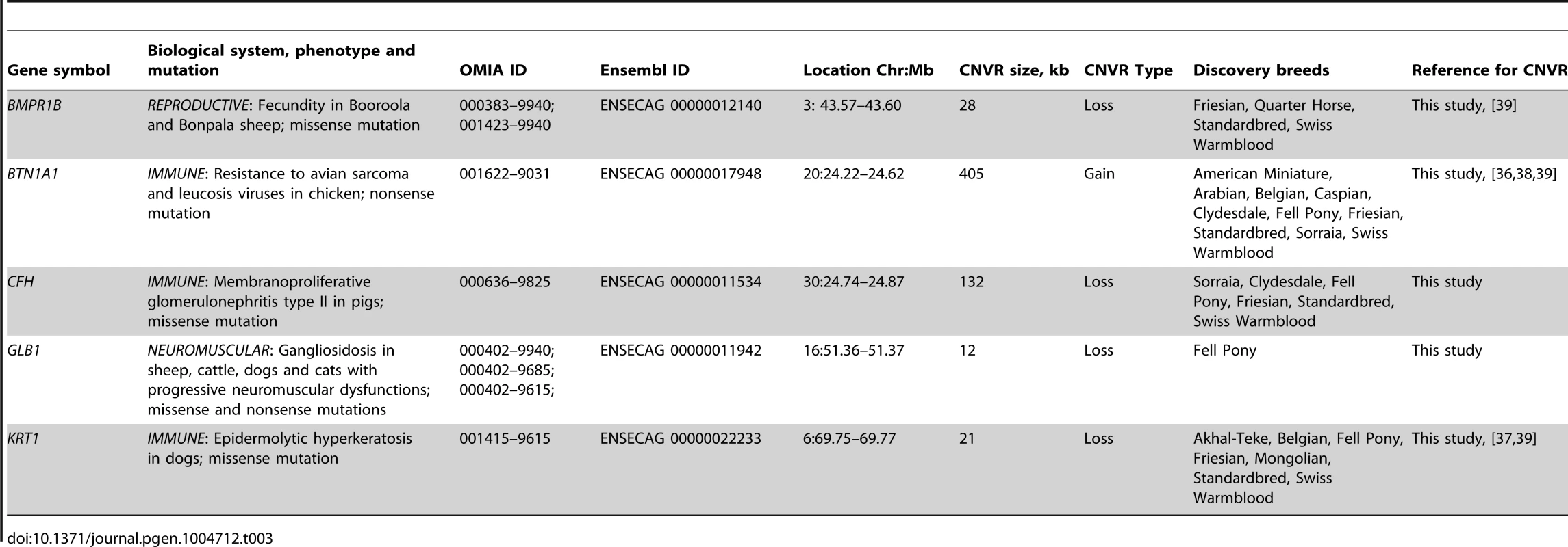 Equine copy number variable genes with known mammalian phenotypes (OMIA; &lt;a href=&quot;http://omia.angis.org.au/home/&quot;&gt;http://omia.angis.org.au/home/&lt;/a&gt;).