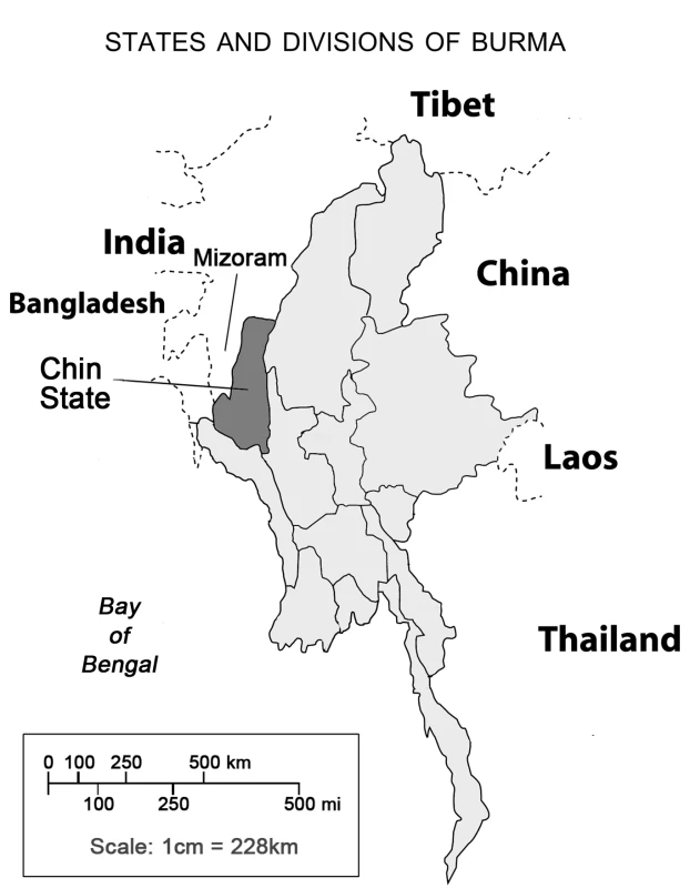 Map of Burma.