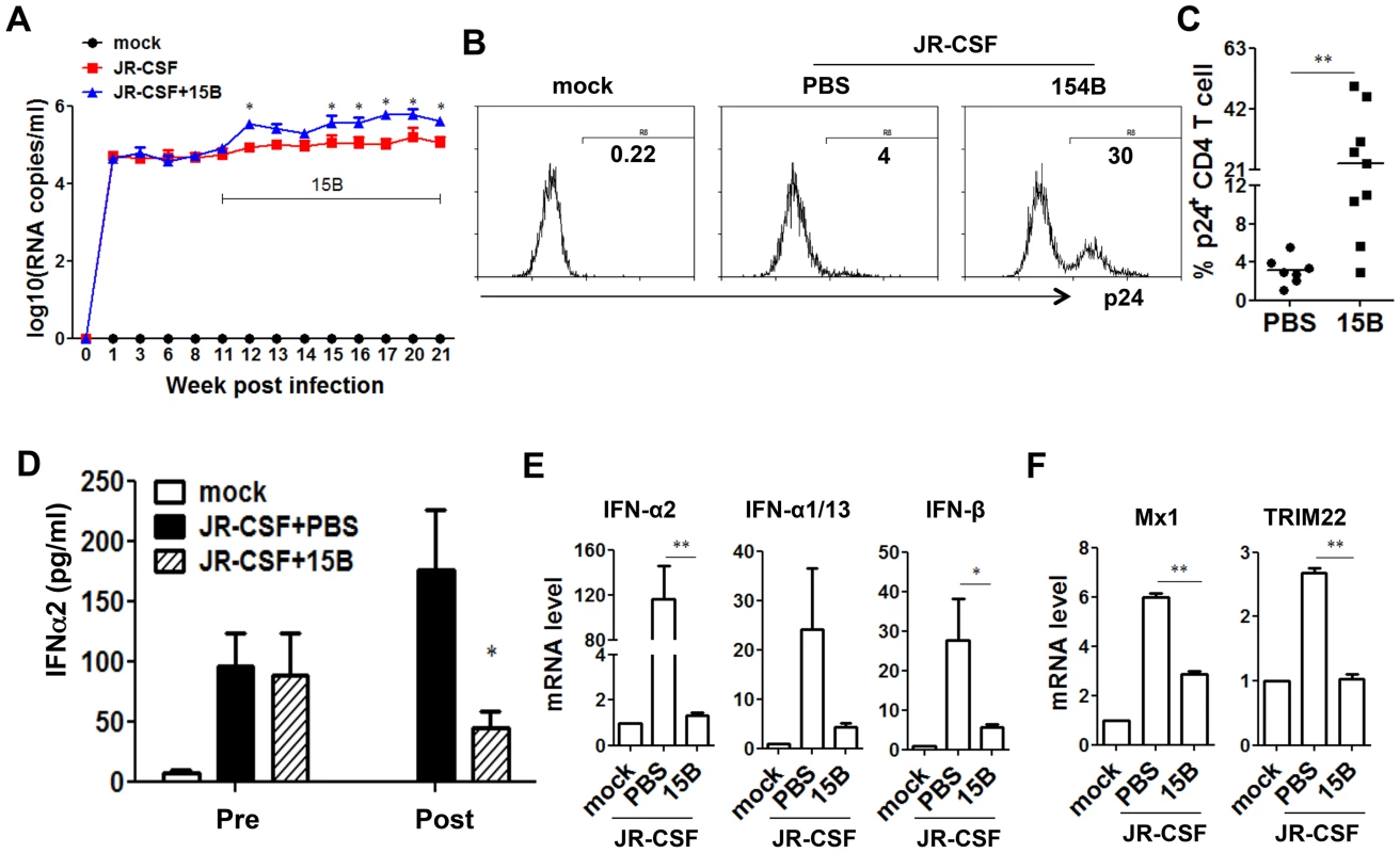 Depletion of pDC during chronic HIV-1 infection increases HIV-1 replication associated with reduced IFN-I expression.