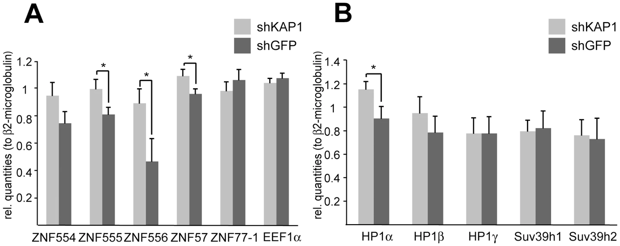 KAP1 mediates transcriptional repression of KRAB–ZFPs.