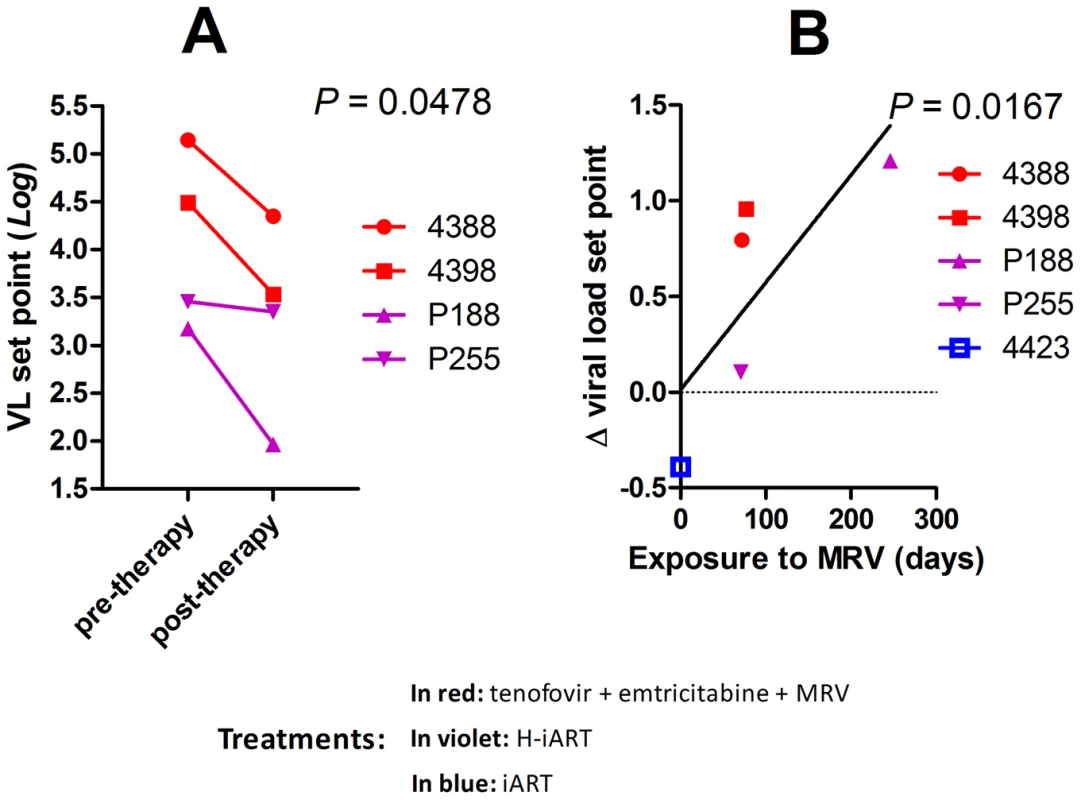 MRV decreases the post-therapy viral load set point.