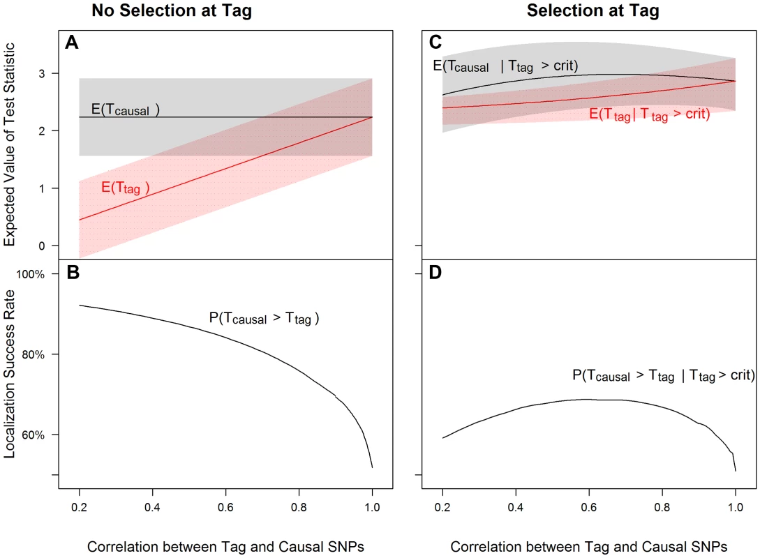 Tagging effect decreases localization success rates with or without the selection effect.