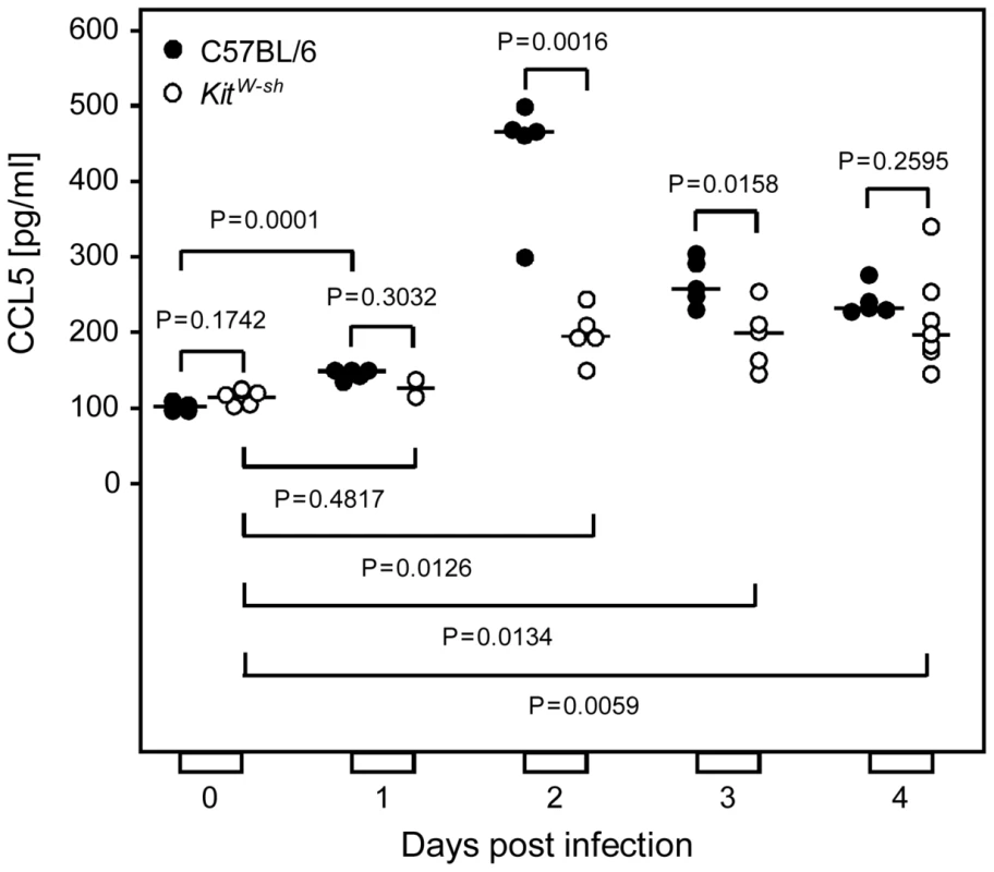 Infection induces a wave of mast cell-derived chemokine CCL5/RANTES <i>in vivo</i>.