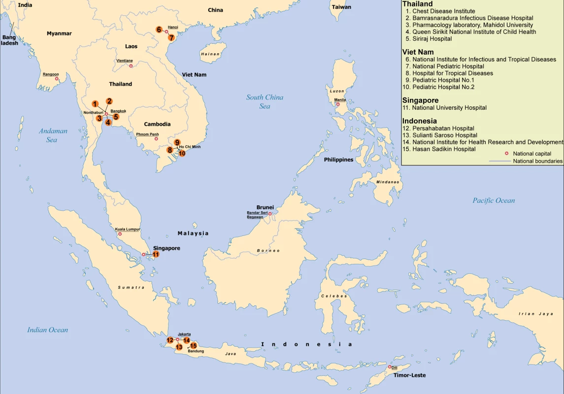 South East Asia Infectious Disease Clinical Research Network sites and laboratories.