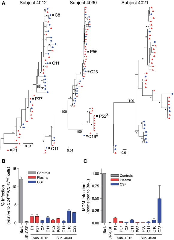 HIV-1 variants in the CSF of neurologically asymptomatic subjects can be R5 T cell-tropic.