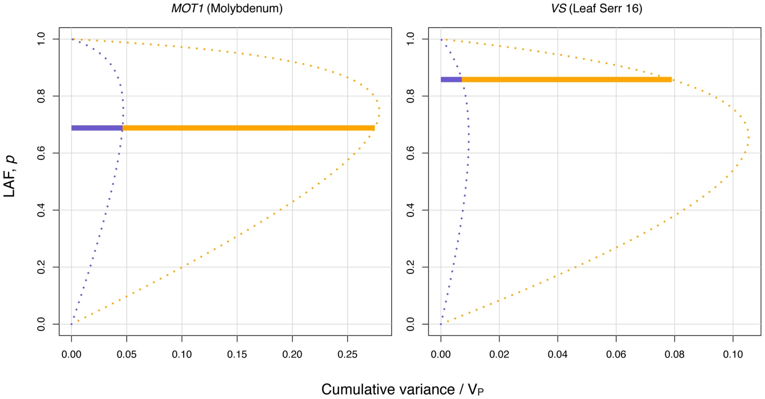 Dissection of the variance for the two most significant variance-controlling loci.